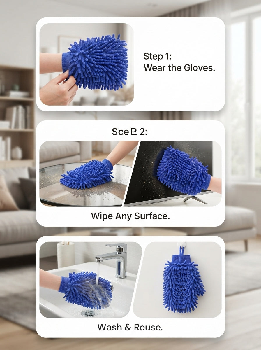Microfiber Cleaning Gloves