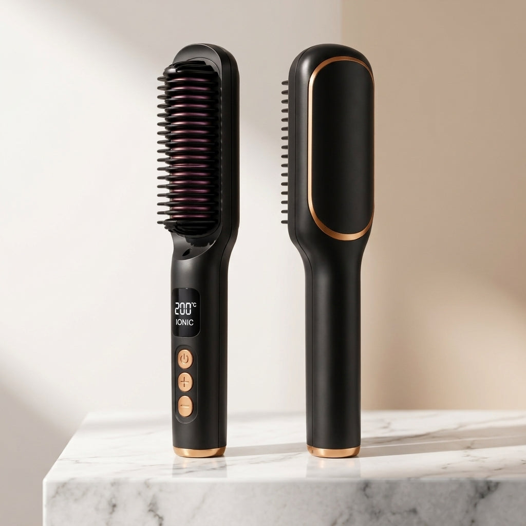 Professional Electric Hair Straightening Comb & Curler