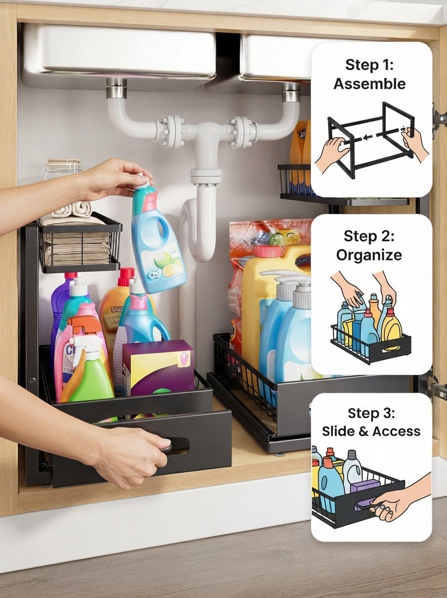 Premium Under Sink Storage Organizer