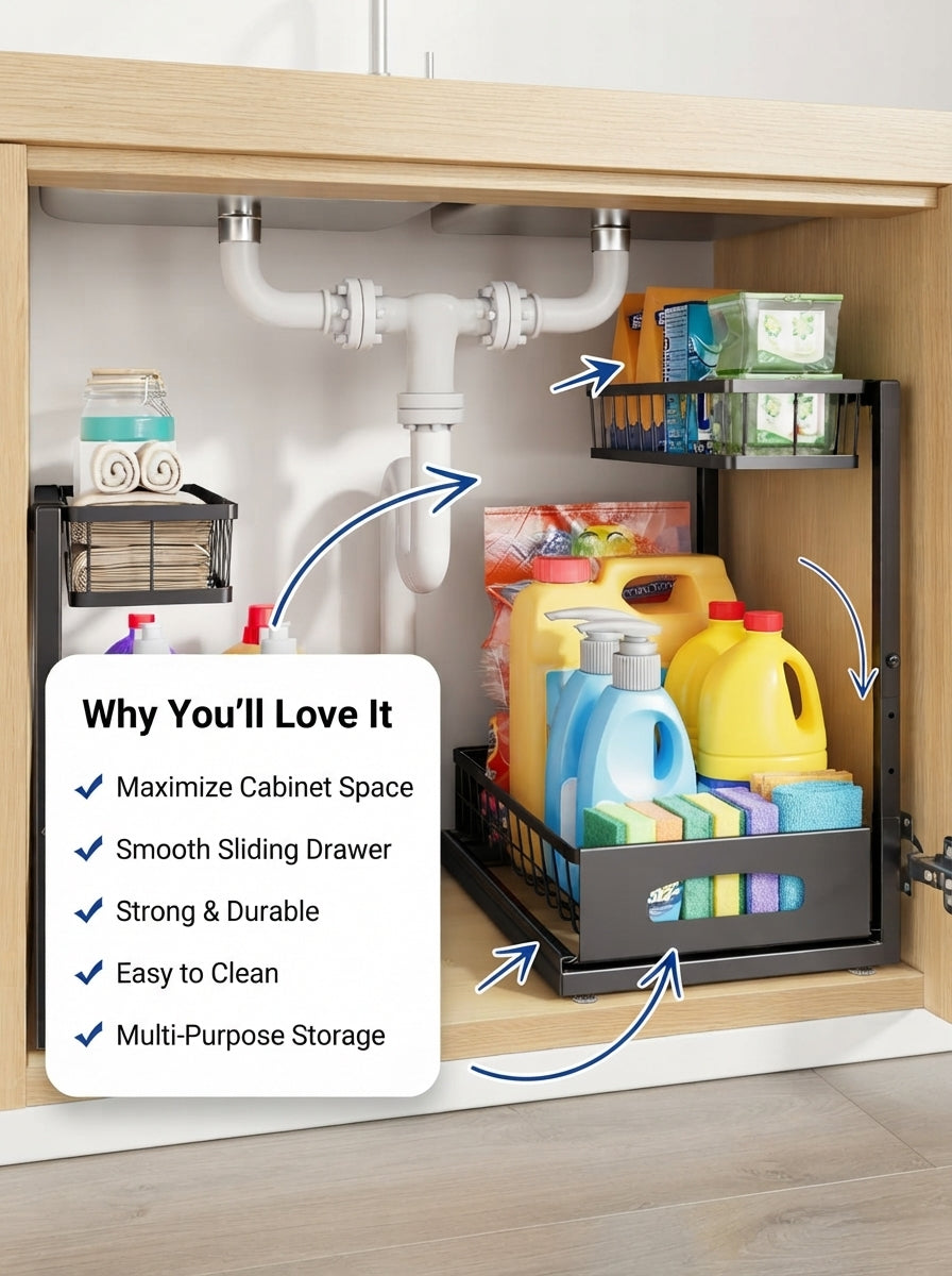 Premium Under Sink Storage Organizer
